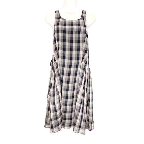 Eva Franco A-Line Dress Sleeveless Cross Back Multicolor Plaid Womens Size 4 NWT - Picture 1 of 7